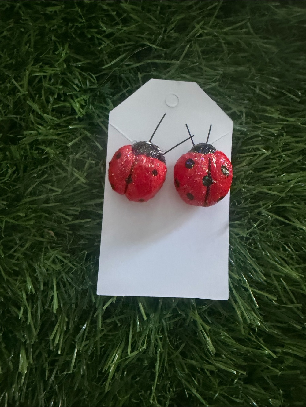 Red Ladybug Stud Earrings. Multiple pairs available! Perfect for gifting!